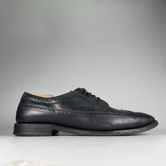 Allen Edmonds Mcgregor Men’s 10 E Black Leather Wingtip Oxford Dress Shoes GUC - Picture 6 of 9